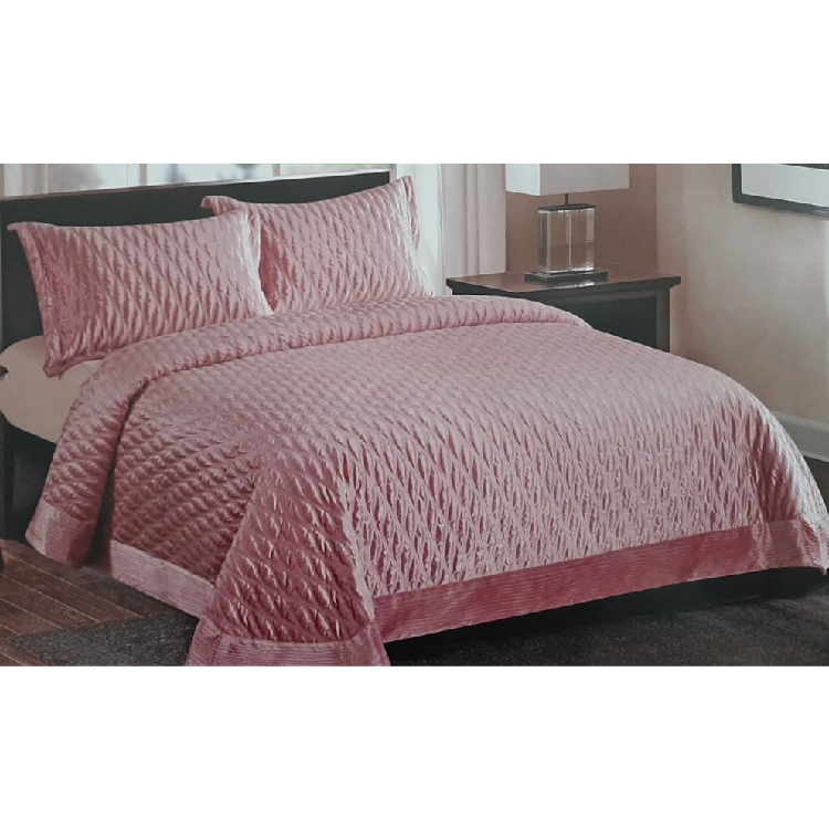 Valentini Bedspread Single 180x230 2PCS Italy Velvet+ Micromink 100Gsm Lilac, NSN-BSP-VLN-S-Y6 (Lilac)